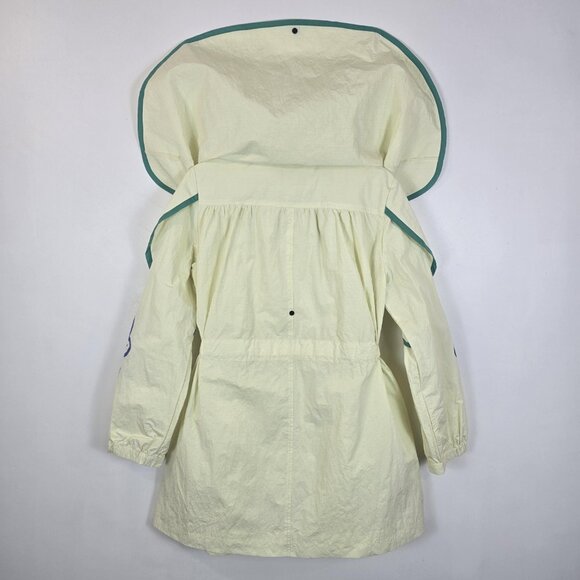 Melody Ehsani Hooded Rain Coat Womens Large | Graphic Cape Overlay Jacket - Picture 14 of 16